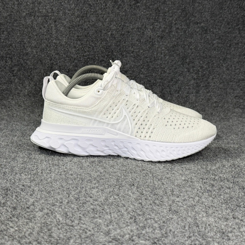 Nike React Infinity Run Flyknit 2 Running Shoes Men's 9 White Athletic Sneakers